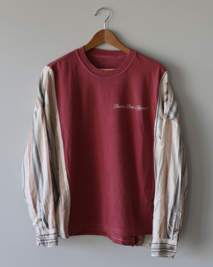 Upcycled I'm More Oversized Flannel T-shirt - Large