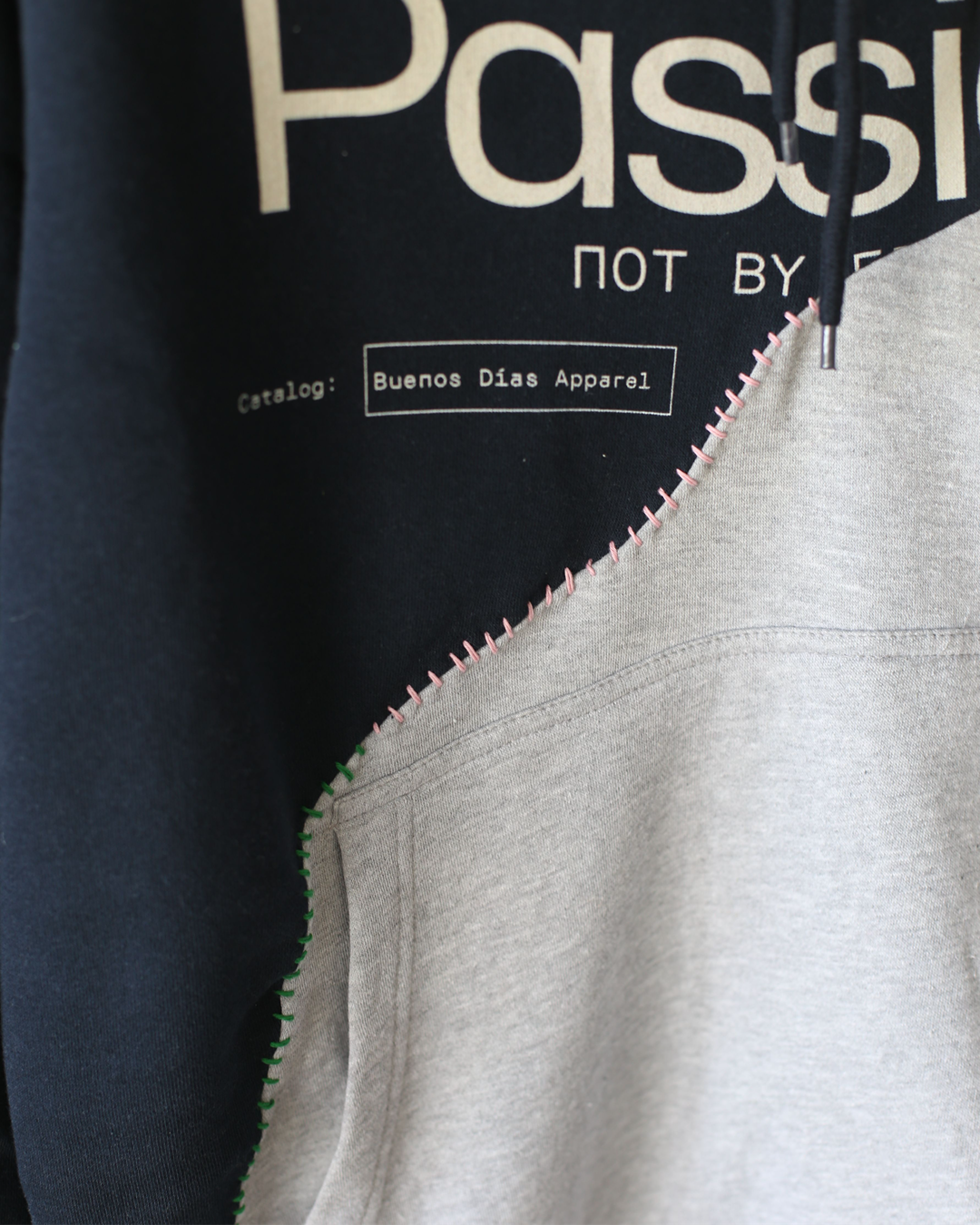 Upcycled Fuelled by Passion Hoodie - Half & Half - Medium