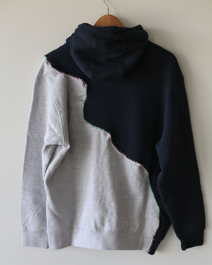 Upcycled Fuelled by Passion Hoodie - Half & Half - Medium