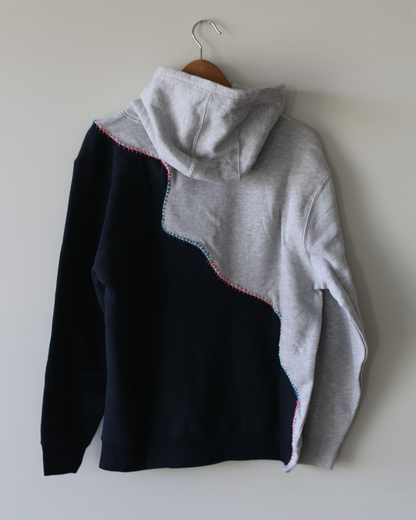 Ucycled Fuelled by Passion Hoodie - Half & Half 2 - Medium