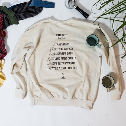 Upcycled Always Coffee Sweatshirt - Large