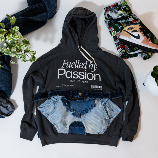 Upcycled Fuelled By Passion Hoodie - Large